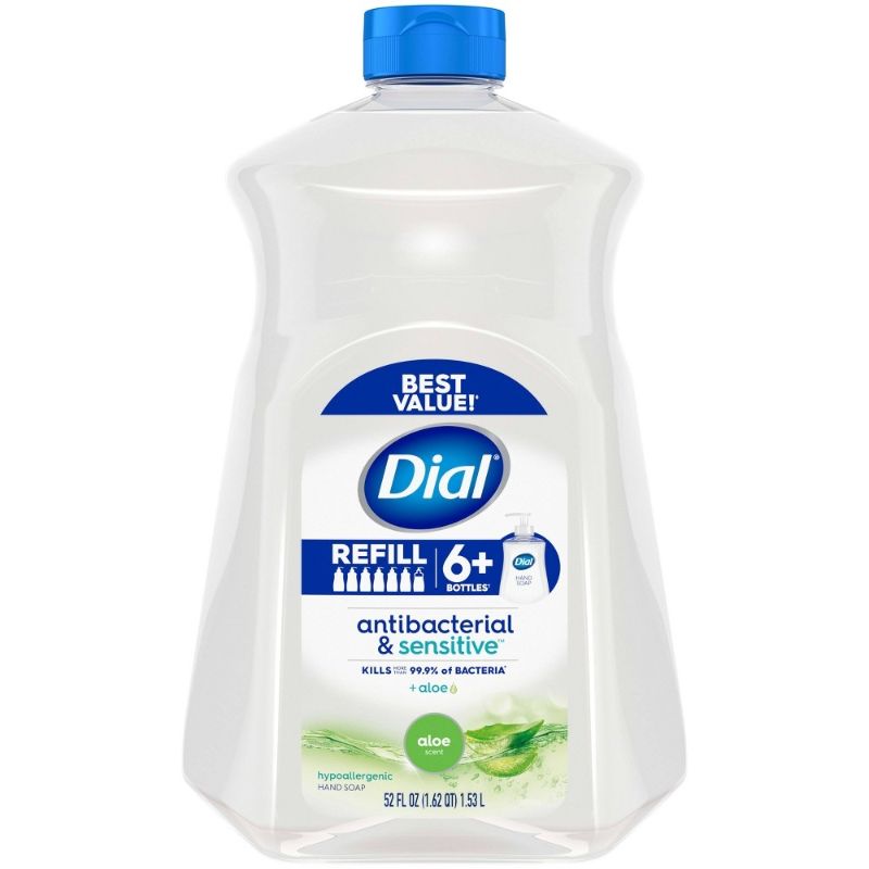 Photo 1 of  3 pack Dial Sensitive Aloe Hand Soap Gel Refill - 52 Fl Oz