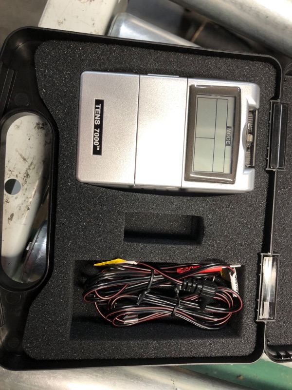 Photo 2 of ***USED - UNABLE TO TEST - MISSING PART - SEE PICTURES***
TENS 7000 Digital TENS Unit with Accessories - TENS Unit Muscle Stimulator for Back Pain Relief, Shoulder Pain Relief, Neck Pain, Sciatica Pain Relief, Nerve Pain Relief, Hip Pain Relief