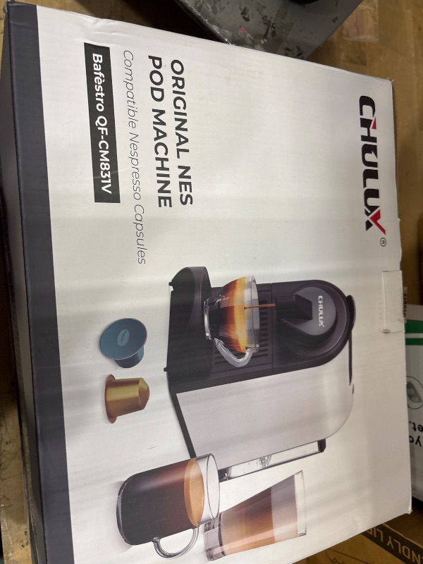 Photo 1 of CHULUX Bafè-Pro Espresso Machine, Mini Espresso Machine for Nespresso Original Capsules, Single Serve Coffee Machine for Home Espresso & Lungo Maker, Italian ODE 20 Bar Pump, Silver Drip Tray