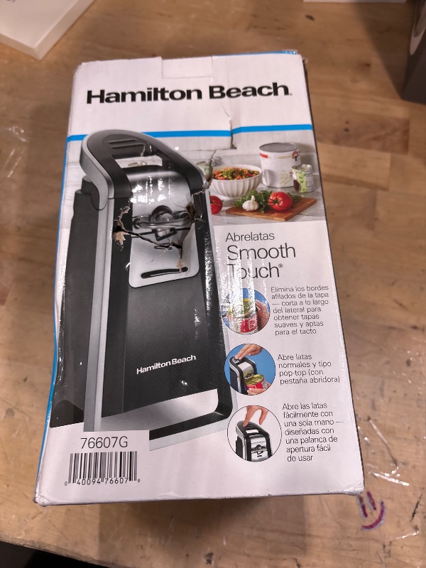 Photo 2 of ***USED - UNABLE TO TEST***
Hamilton Beach Smooth Touch Can Opener, Black/Chrome