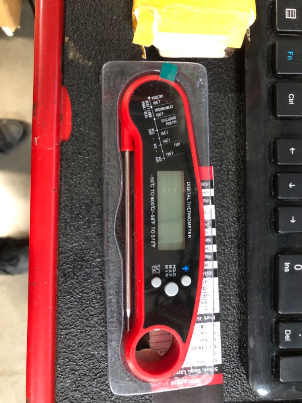 Photo 1 of Digital Meat Thermometer with Probe, Instant Read Food Thermometer for BBQ, Kitchen Cooking, Baking, Liquids, Candy & Air Fryer