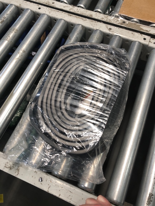 Photo 1 of (BAGGED) Jin&Bao Universal Garage Door Threshold Seal Strip 20FT, Bottom Waterproof Rubber Weather Stripping Replacement?Black, 2 Adhesive?