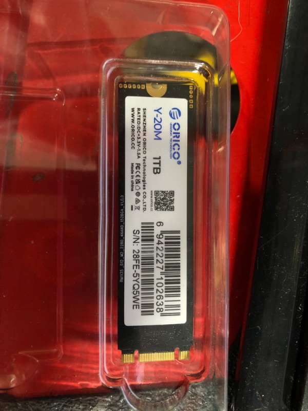 Photo 2 of ***USED - UNABLE TO TEST***
ORICO M.2 2280 SATA SSD, 1TB Internal M.2 SSD with B+M Key for Desktop/Laptop, SATA III 6Gbps NGFF Solid State Drive Low Power Consumption with 3-Year After Sale Service - Y20M