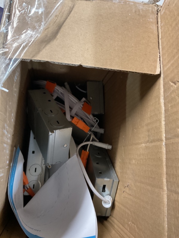 Photo 1 of (Parts Only No Returns or Refunds) Not complete set
Sunco 12 Pack 6 Inch Ultra Thin LED Recessed Ceiling Lights Slim, Night Light, Baffle Trim, 2700K/3000K/4000K/5000K/6000K Selectable, Dimmable, 14W, Canless Wafer with Junction Box - ETL
