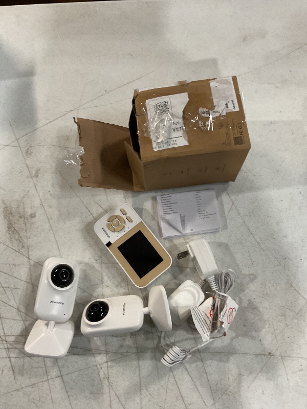 Photo 2 of ** Unable to test missing cosmetics**
ebemate Video Baby Monitor Camera with 2 Camera,2.8" LCD Screen Video & Audio No Glow Night Vision,2-Way Talk Audio Cam Baby Monitoring 1200FT Range EBE28-2