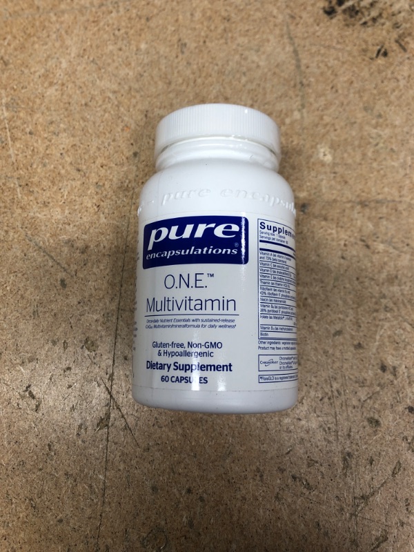 Photo 1 of *6/2024* Pure Encapsulations - O.N.E. Multivitamin with Metafolin L-5 MTHF - Hypoallergenic Dietary Supplement - 60 Capsules