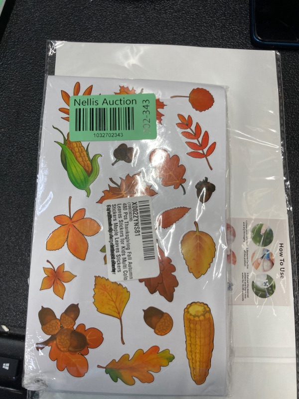 Photo 2 of 480 Pcs Thanksgiving Fall Autumn Leaves Stickers for Kids Multi Color Stickers Maple Leaves Stickers Corn Stickers Acorn Stickers for Fall Thanksgiving Theme Party Classroom Ornaments (Modern Style)