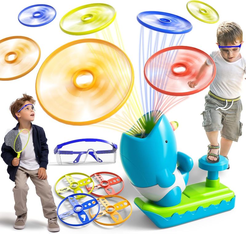 Photo 1 of Bennol Outdoor Game Toys for Kids Ages 3-5 4-8, Flying Disc Launcher Outdoor Outside Toys Gifts for 3 4 5 6 7 8 Year Old Boys Kids, Ideas Outside Outdoor Toys for Kids Toddlers Boys Ages 3-5 6-8 4-8