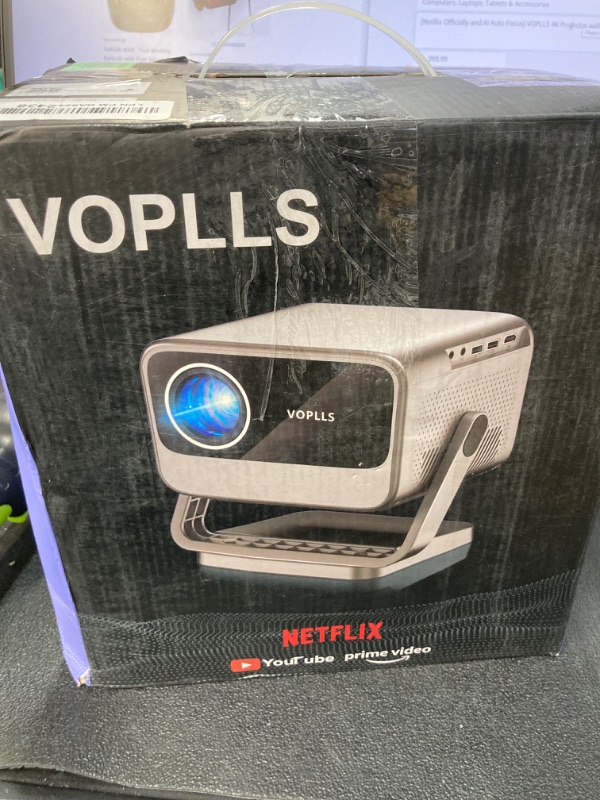 Photo 2 of [Netflix Officially and AI Auto Focus] VOPLLS 4K Projector with WiFi and Bluetooth