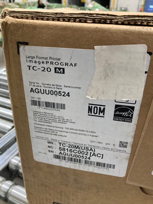 Photo 1 of Canon imagePROGRAF TC-20M – Multifunction Printer| 24" Large Format Poster & Plotter Printer - Automatic Roll & Cut Sheet Paper Feeder, USB, Wi-Fi, LAN,White