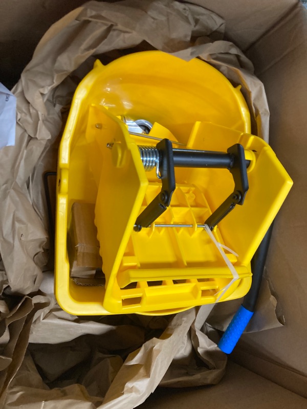 Photo 2 of ***Top Portion Only*** Carlisle 3690804 Commercial Mop Bucket with Side Press Wringer, 26 Quart Yellow