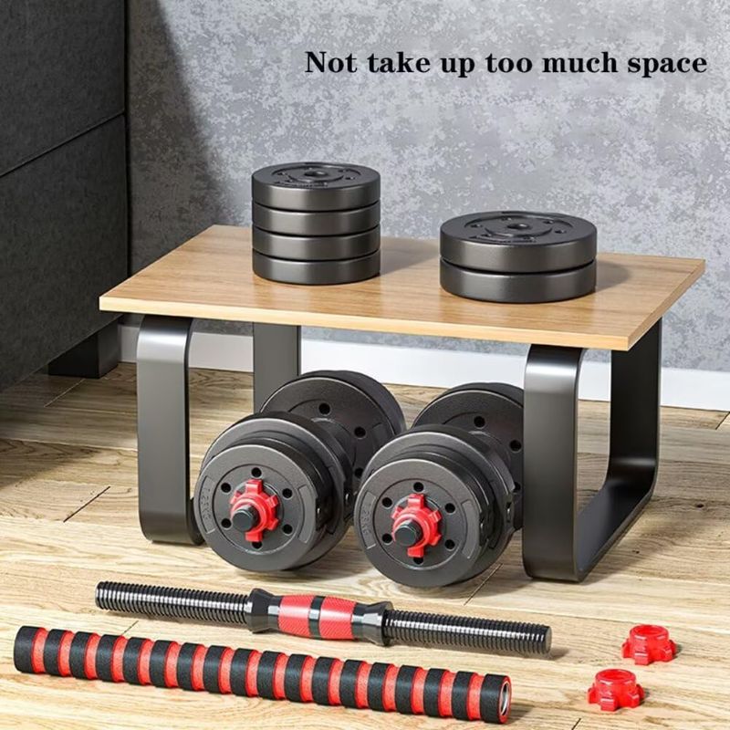 Photo 1 of Adjustable-Dumbbells-Sets,Free Weights-Dumbbells Set of 2 Convertible To Barbell A Pair of Lightweight for Home Gym,Women and Men Equipment