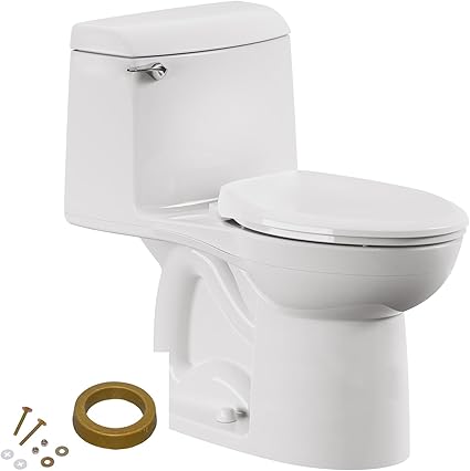 Photo 1 of American Standard 2034314.020 Champion 4 One-Piece Toilet with Toilet Seat, Elongated Front, Chair Height, White, 1.6 gpf
