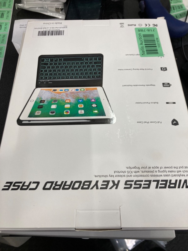 Photo 1 of BOBOLEE Keyboard Case 10th Gen for iPad 10.9 inch 2022 Released, Wireless Detachable Backlit 7 Colors Keyboards, 360 Rotatable Thin Slim Cover with Built-in Pen Holder, Table Cases for 10th 10.9 in