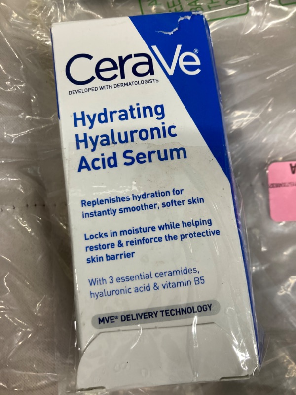 Photo 2 of Cerave Hyaluronic Acid Serum for Face with Vitamin B5 and Ceramides | Hydrating Face Serum for Dry Skin | Fragrance Free | 1 Ounce