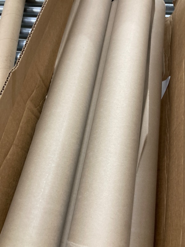 Photo 2 of 36" x 3600" (300') Brown Kraft Paper Roll, Bulletin Board Paper, Gift Wrapping Paper for Craft Poster Art Paper Roll Christmas Bouquet Flower Table Covering Packing Shipping Moving Supplies 70GSM 50LB