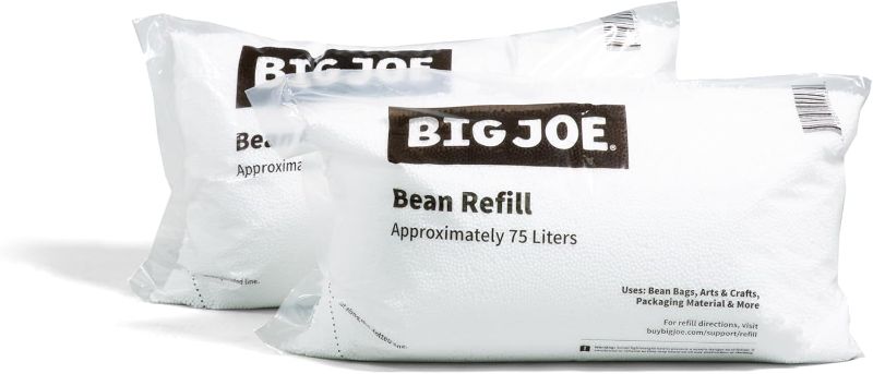 Photo 1 of Big Joe Bean Refill 2 Pack, Polystyrene Beans for Bean Bags or Crafts, 75 Liters per Bag