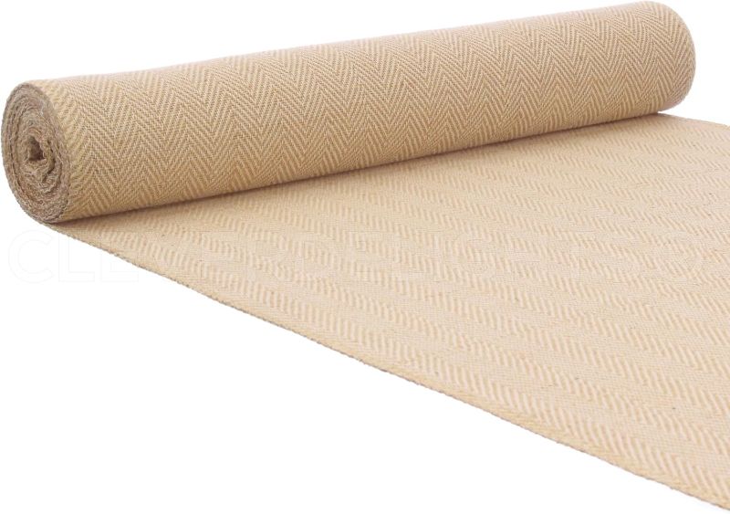 Photo 1 of 
CleverDelights 12 Inch Herringbone-Weave Burlap Roll - 5 Yards - Natural Color - Finished Edges - Jute Cotton Blend Burlap Fabric