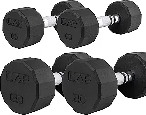 Photo 1 of 50 lbs set of coated dumbbells with padded grip 