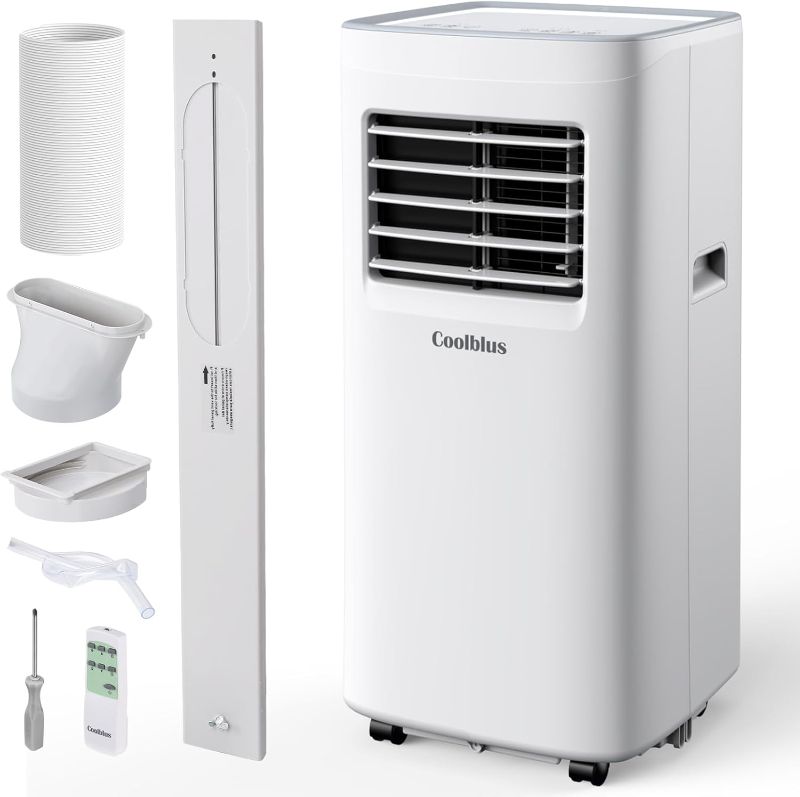 Photo 1 of 8500 BTU Portable Air Conditioners Cool Up to 360 Sq.Ft,3 IN 1 portable ac unit with Remote Control/LED Display/24Hrs Timer/Window Installation Kit & Screwdriver,White, A019KS
