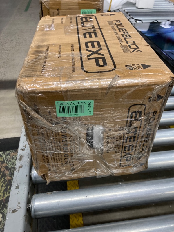 Photo 1 of ***BOX TWO OF TWO***   PowerBlock Elite EXP Adjustable Dumbbells, Sold in Pairs, Stage 1, 5-50 lb. Dumbbells, Durable Steel Build, Innovative Workout Equipment, All-in-One Dumbbells, Expandable with Expansion Kits
