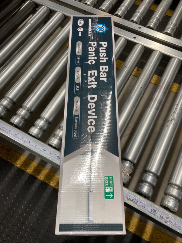 Photo 1 of IRONWALLS Panic Bars for Exit Doors, Stainless Steel Commercial Emergency Door Push Bar Panic Exit Device, Panic Door Hardware for 28”-40” Wood Metal Door, Suitable for Hotel, Airport, Apartment
