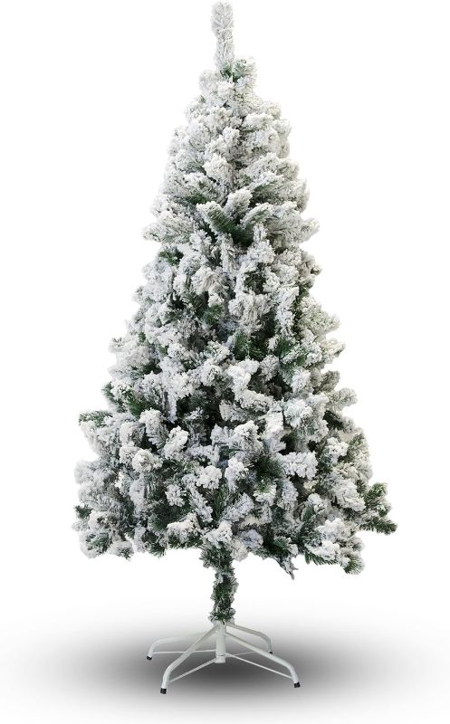 Photo 1 of 6 ft Spray WHite CHristmas Tree