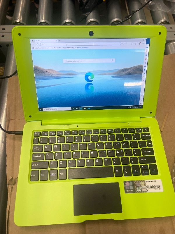 Photo 2 of ***DOES NOT FUNCTION PROPERLY, STARTUP LOOP*** Goldengulf Windows 10 Computer Laptop Mini 10 Inch 32GB Ultra Thin and Light Netbook Quad Core CPU PC HDMI WiFi USB Netflix YouTube (Green)