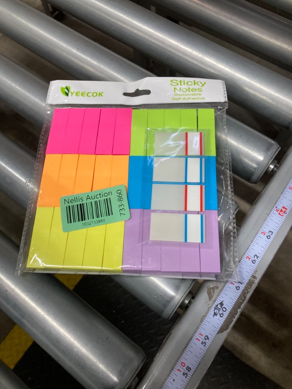 Photo 2 of (30 Pack) Sticky Notes 1/2 x 2-Inches, 6 Colors Post Self Page Markers Pad Its, Bright Colors Sticky Notes for Office, Home, School, Meeting, 3000 Sheets Total.