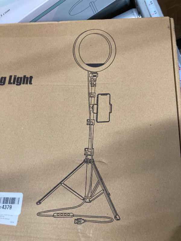 Photo 1 of 10.2" Selfie Ring Light with 65" Adjustable Tripod Stand & Phone Holder for Live Stream/Makeup