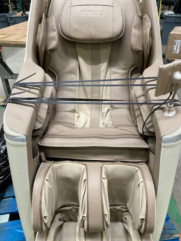 Photo 8 of 
BOSSCARE 2025 4D Zero Gravity SL Track Full Body Massage Chair Shiatsu with App, Lether, Beige