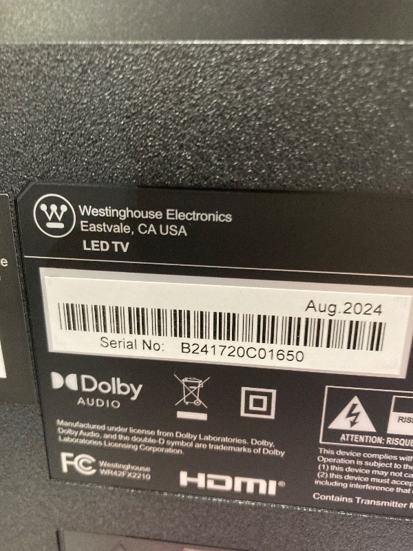 Photo 1 of Westinghouse Roku TV - 42 Inch Smart TV