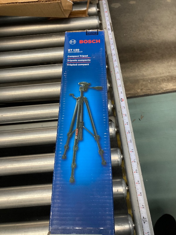 Photo 1 of Bosch bt150
Compact Tripod with Extendable Height for Use with Line Lasers, Point Lasers, and Laser Distance Tape Measuring Tools