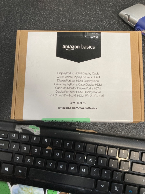 Photo 1 of Amazon Basics DisplayPort (Source) to HDMI (Display) Cable, Uni-Directional, 3 Foot, Black