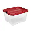 Photo 1 of ***(no lid)***
27 Gal. Pro Grip Storage Tote in Clear with Red Lid