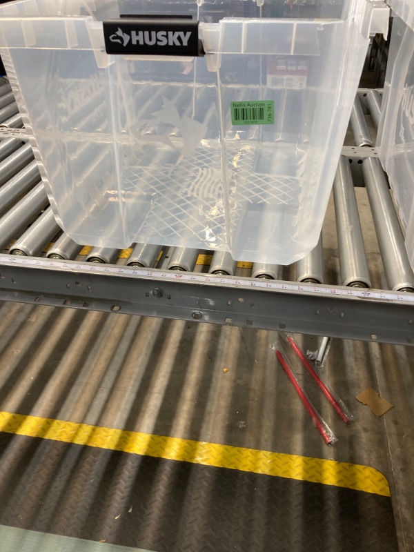 Photo 2 of ***( no lid)***
27 Gal. Pro Grip Storage Tote in Clear with Red Lid
