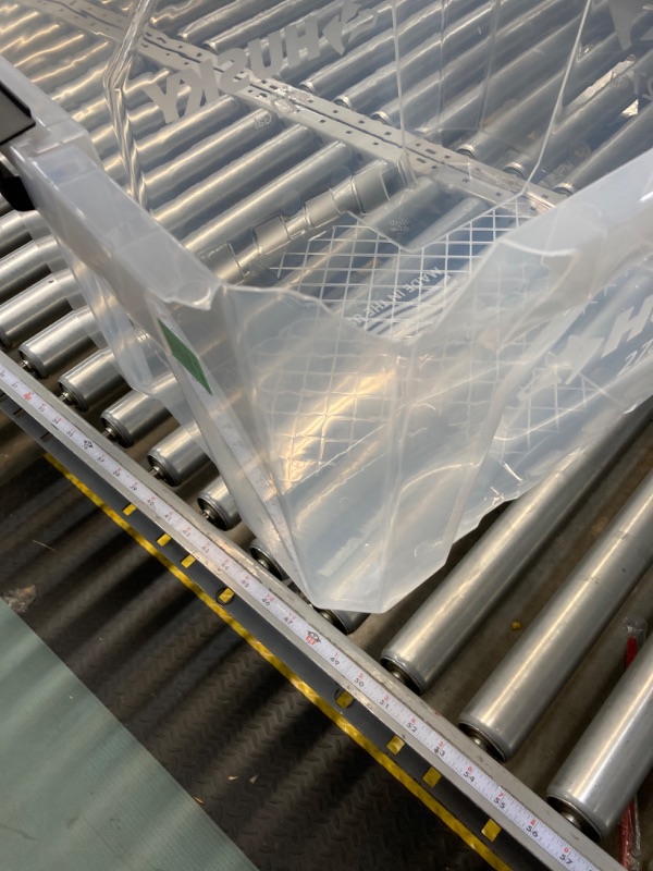 Photo 1 of ***( no lid)***
27 Gal. Pro Grip Storage Tote in Clear with Red Lid
