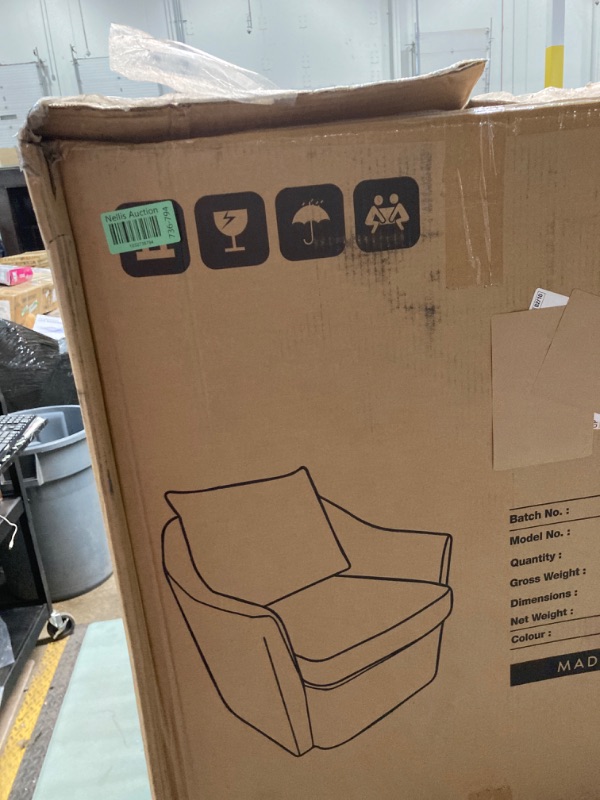 Photo 1 of ***(factory sealed)***
COLAMY Swivel Accent Chair Armchair, Upholstered Round Barrel Chair, 360° Swivel Chair, Morden Arm Chair for Living Room/Nursery/Bedroom-Cream