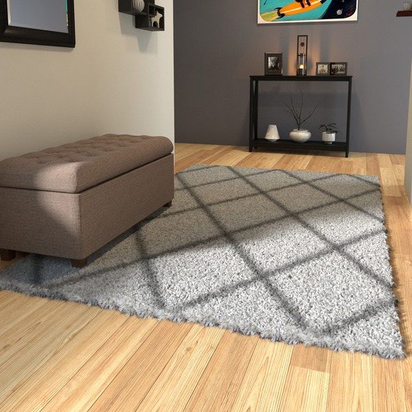 Photo 1 of 
Brooklyn Rug Co Kesha Contemporary Trellis Shag Area Rug