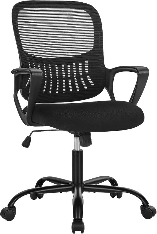 Photo 1 of **see notes**
Smug Office Computer Desk Chair, Ergonomic Mid-Back Mesh Rolling Work Swivel Task Chairs with Wheels, Comfortable Lumbar Support, Comfy Arms for Home, Bedroom, Study, Dorm, Student,