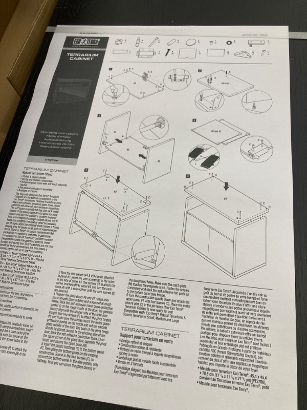 Photo 2 of ***MISSSING HARDWARE*****Exo Terra Terrarium Cabinet, Reptile and Amphibian Terrarium Stand, Large, PT2708