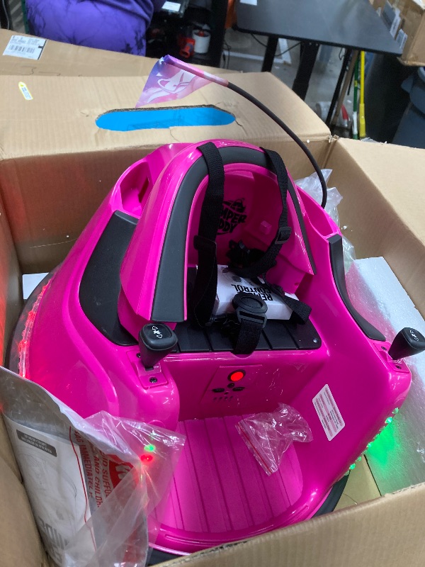 Photo 2 of ** see notes** Bumper Buddy Ride On Electric Bumper Car for Kids & Toddlers, 12V 2-Speed, Ages 1 2 3 4 5 Year Old Girls - Remote Control, Baby Girl Riding Bumping Toy Gifts Cars - Toys Gift Toddler 12-18 Months Age