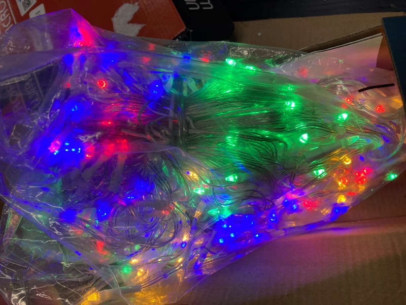 Photo 2 of 648 LED Christmas Lights with 144 Drops, 66ft 8 Modes Christmas String Lights Outdoor, Waterproof Christmas Decorations Fairy Lights with Timer Memory for Xmas Party Patio Window Fence Multicolor