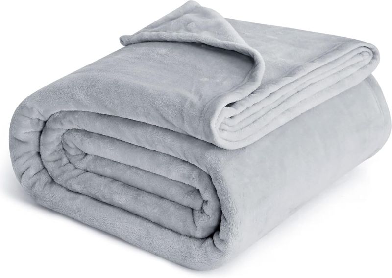 Photo 1 of  Bed Blankets Queen Size Grey - Soft Lightweight Plush