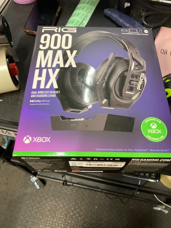 Photo 1 of RIG 900 MAX Dual Wireless Gaming Headset with Bluetooth for Xbox, PlayStation, and PC - Multi-Function Charging Base - Up to 60 Hours Battery - Dolby Atmos 3D Audio