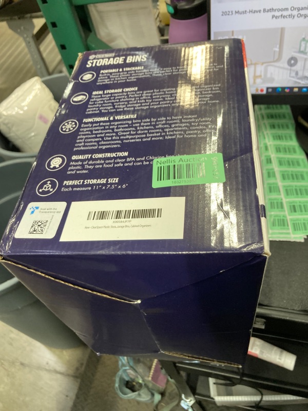 Photo 1 of ClearSpace Plastic Storage Bins With lids – Perfect Pantry Organization and Storage – Fridge Organizer, Pantry Storage Containers and Storage Bins, Cabinet Organizers - 4 Pack