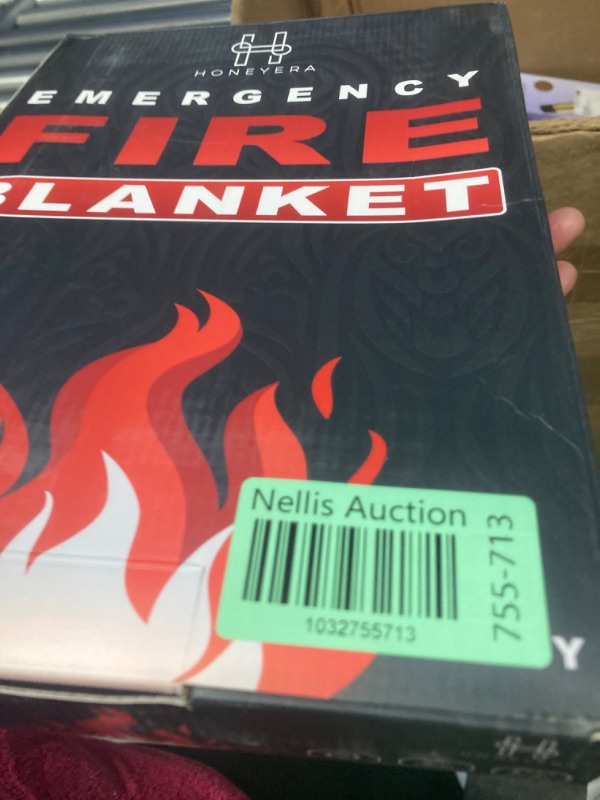 Photo 2 of 2 Pack Fire Blanket - Home and Kitchen Emergency Fire Blankets for Safety, Easy to Use for Fire Suppression & Kitchen Fires, Fiberglass Fire Blanket