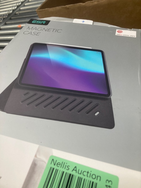 Photo 1 of ESR for iPad Pro 11 Inch Case 2024 5th Generation (M4), Rotating Case with Removable Magnetic Cover, Adjustable Portrait/Landscape Stand with Raised Screen View, 9 Standing Angles, Shift Series, Red