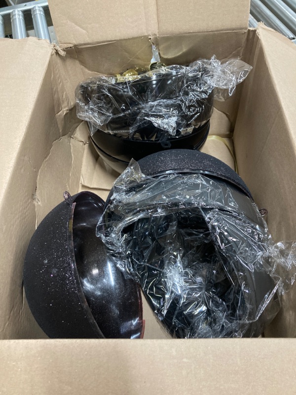 Photo 1 of 4" Large Christmas Balls Ornaments 6 Pcs Shatterproof Big Black Christmas Ornaments for Christmas Tree Bulk Glitter Big Christmas Tree Ornaments for Xmas Halloween Holiday Wedding Party Decoration