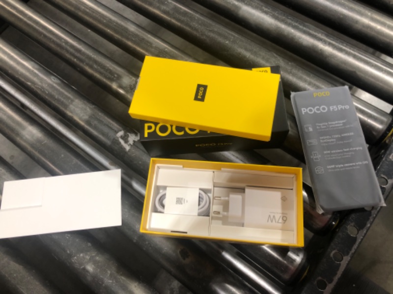 Photo 4 of  Xiaomi Poco F5 PRO 5G + 4G LTE 512GB 12GB Global Version 6.67'' 120Hz 64Mp Ultra Triple Camera (Tmobile Mint Tello Global) (w/Fast Car 51W Charger Bundle) (Black (Global) Charger) 